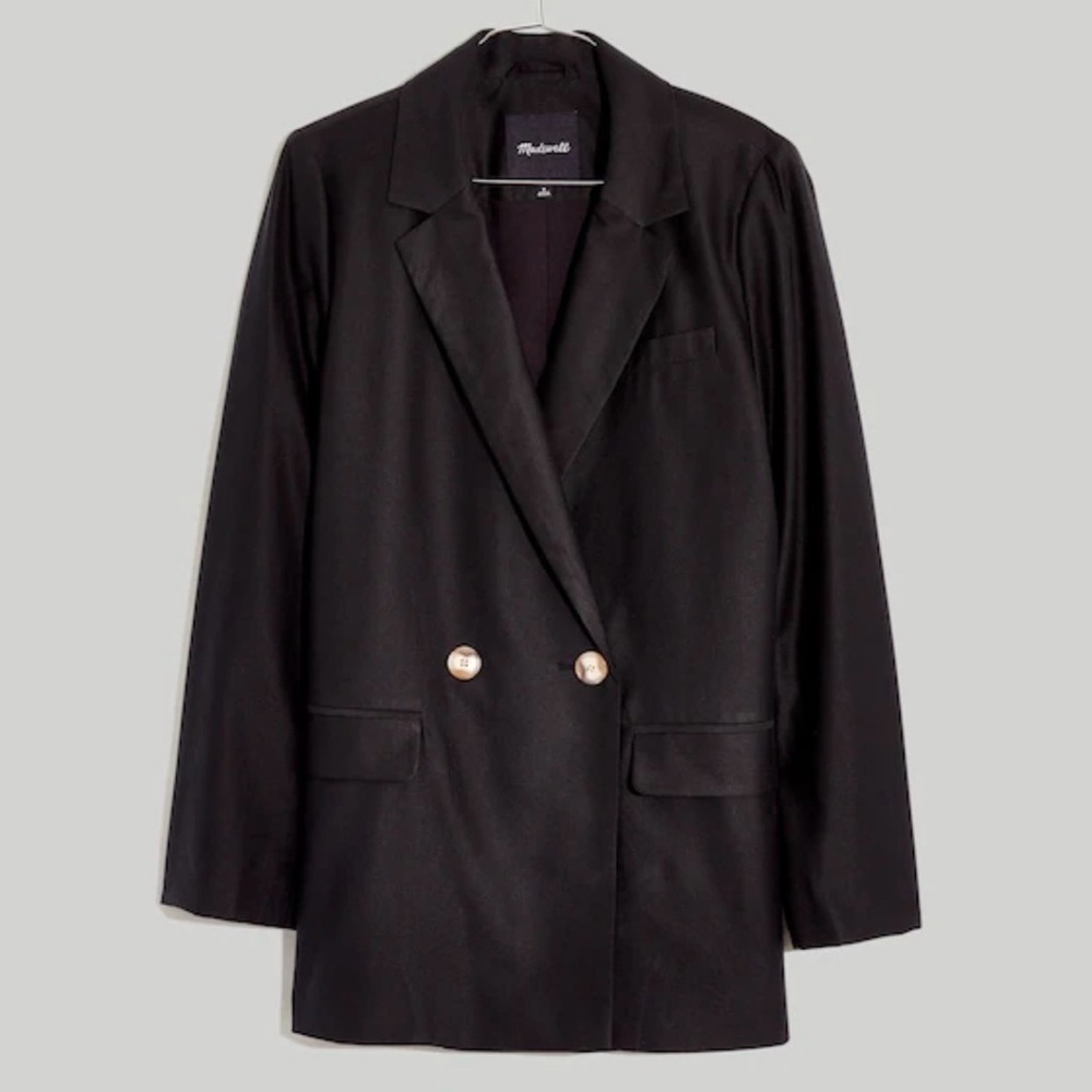 🔥Madewell Black Double-Breasted Blazer - OPEN TO OFFERS🔥